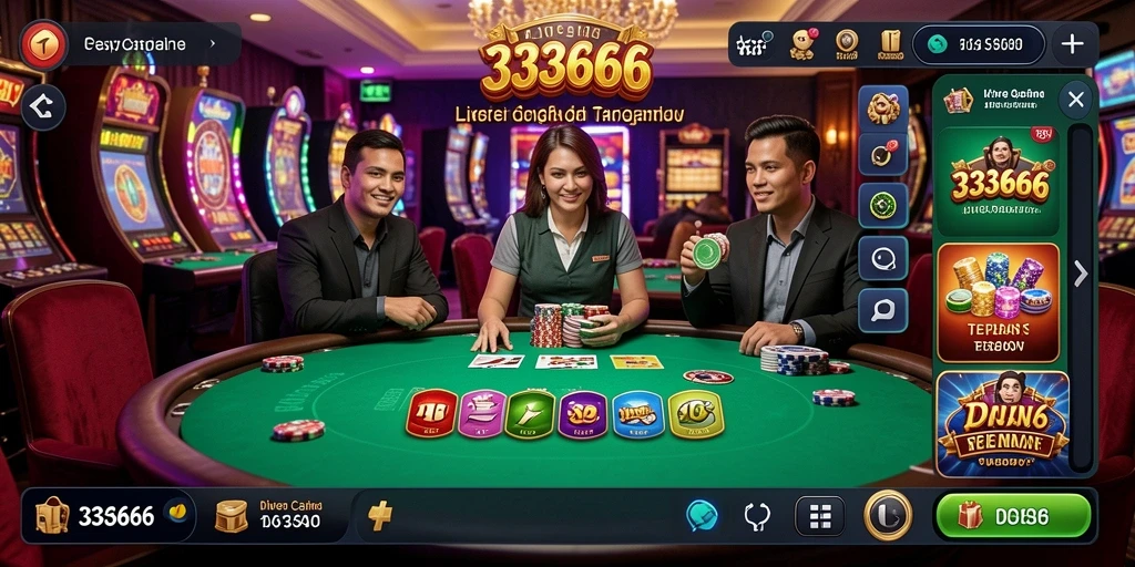 Gameplay Live Casino yang mendebarkan dalam 333666.
