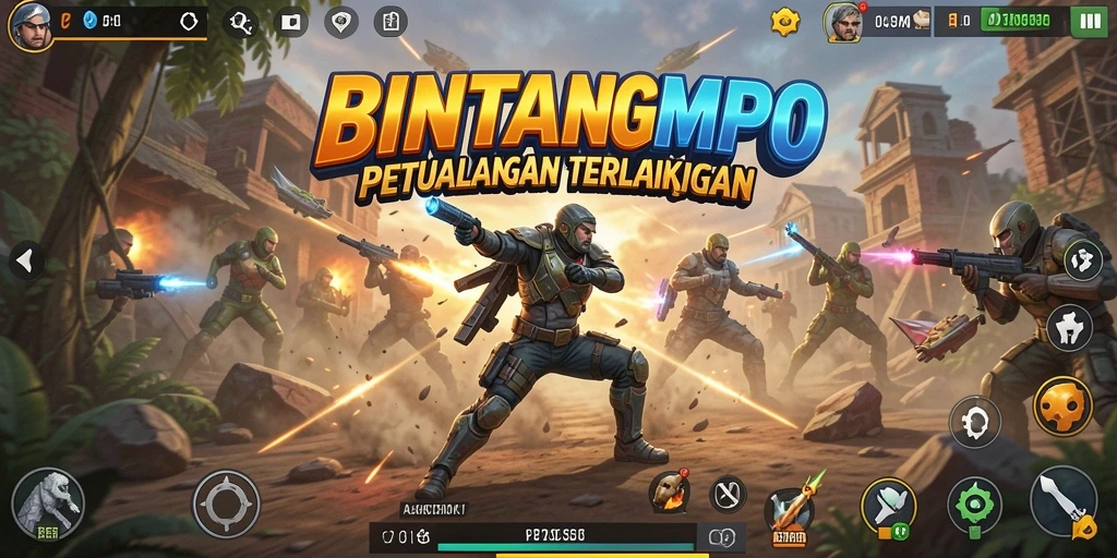 Tangkapan layar menampilkan aksi seru dalam BINTANGMPO.
