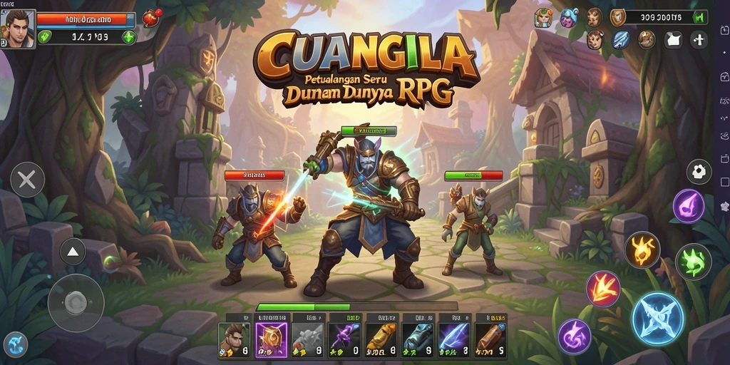 Gameplay menakjubkan CUANGILA dalam dunia RPG yang luas.