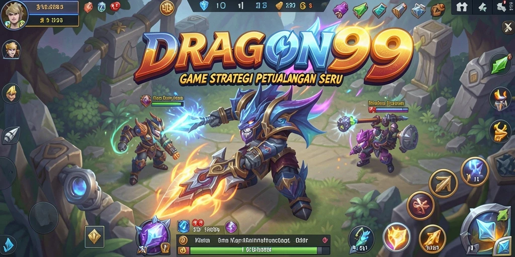 Screenshot game DRAGON99 menunjukkan aksi pertempuran yang mendebarkan di dunia strategi.