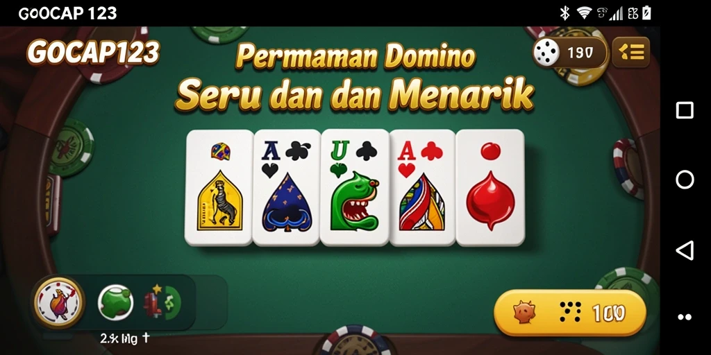 Screenshot utama GOCAP123 menampilkan gameplay seru permainan Domino.