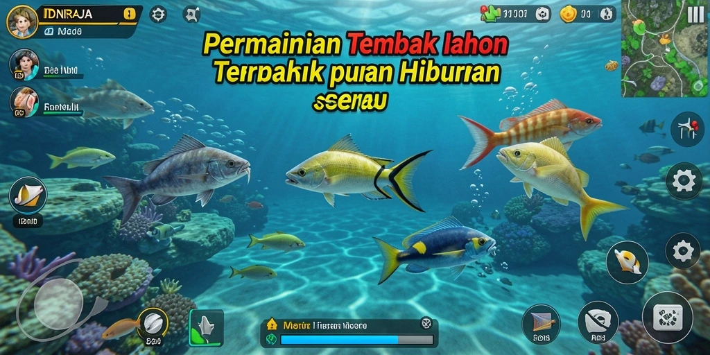 Tampilan gameplay Tembak Ikan yang memukau di IDNRAJA.