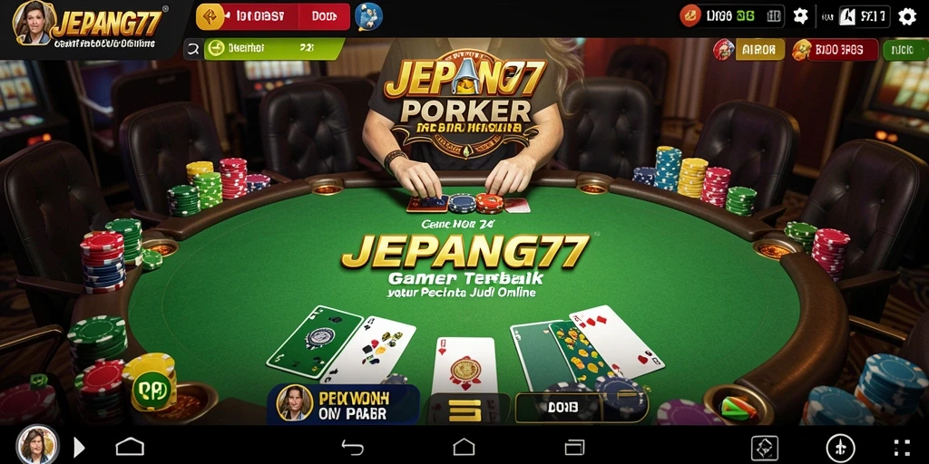 Gameplay seru Poker di JEPANG77 dengan banyak pemain.