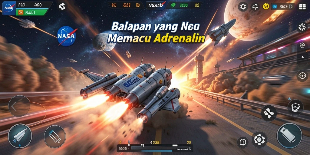 Gameplay seru dalam balapan adrenalin tinggi di NASA4D.