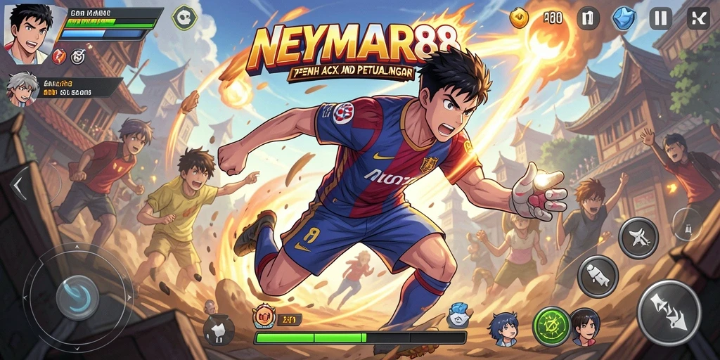Tangkapan layar gameplay NEYMAR88 yang menampilkan aksi seru karakter Anime.
