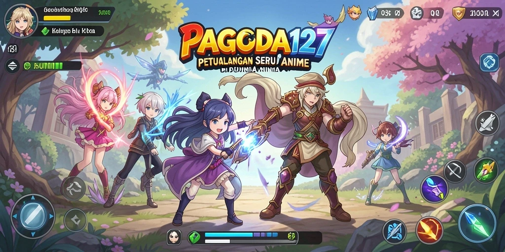 Screenshot utama PAGODA127 menampilkan aksi seru dalam dunia Anime.