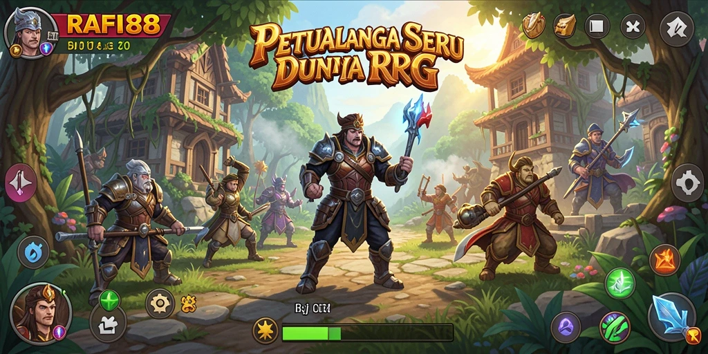 Tampilan gameplay seru dalam RAFI88 dengan pertempuran epik.