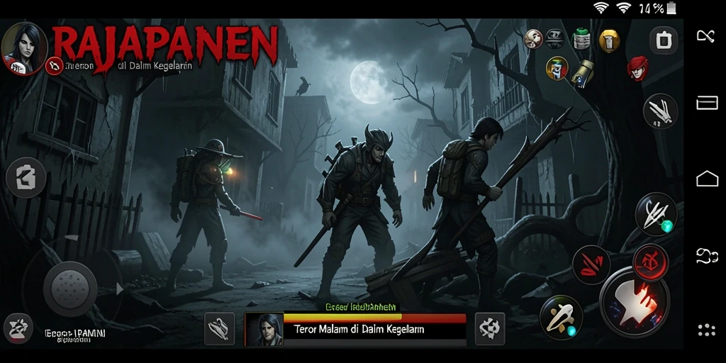 Screenshot menampilkan momen menegangkan di dalam game RAJAPANEN.