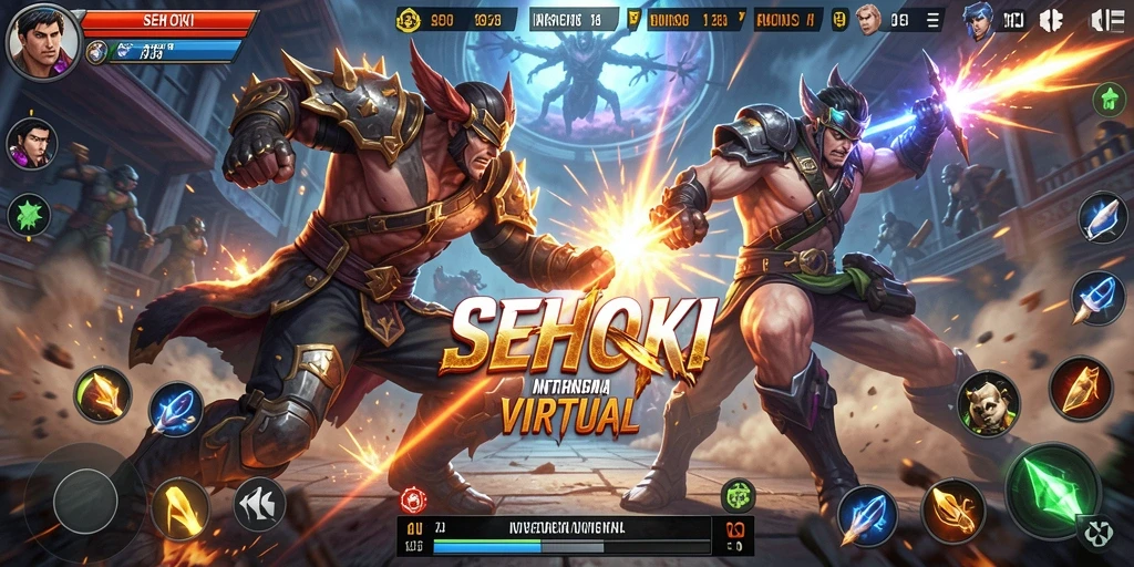 Gameplay Fighting SEHOKI yang menegangkan dan penuh aksi.