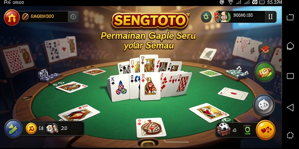 Gameplay seru SENGTOTO dalam permainan Gaple.