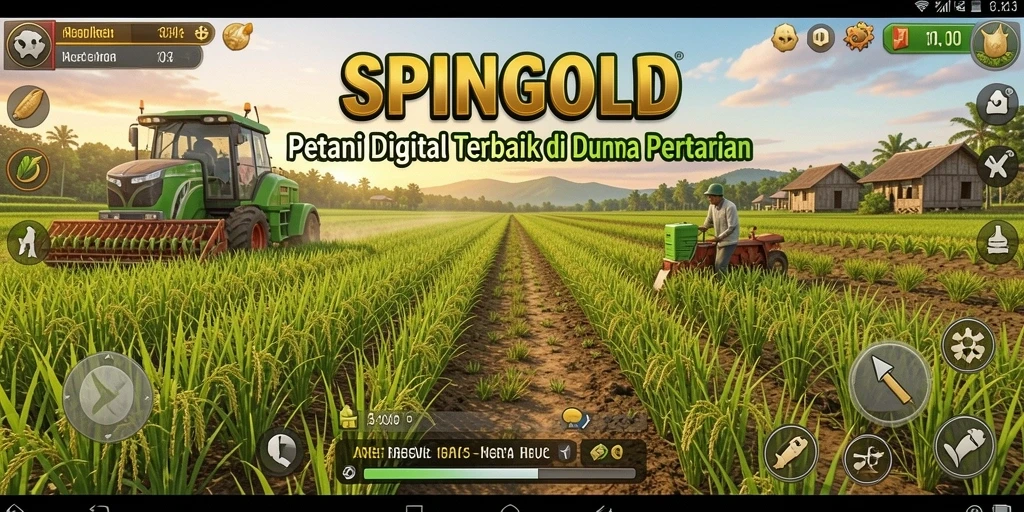 Tampilan luar kebun yang subur dan penuh warna dalam SPINGOLD.