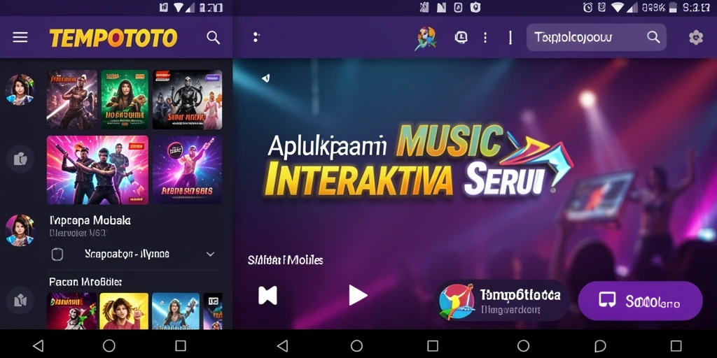 Screenshot TEMPOTOTO menampilkan gameplay musik yang interaktif dan seru.