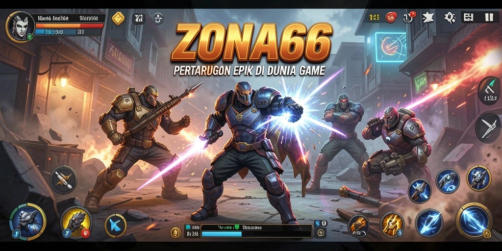 Gameplay ZONA66 yang mendebarkan dan penuh aksi Fighting.